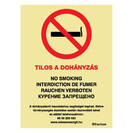 Tilos a dohányzás UV piktogram 150x200 mm M 24 43