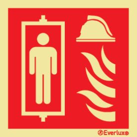   Tűz esetén használható lift UV piktogram 150x150mm M 15 03