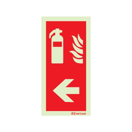 Tűzoltó készülék balra  UV piktogram 150x300 mm M 10 62