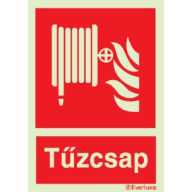   Tűzcsap felirattal utánvilágító piktogram 150x200 mm  M 10 33