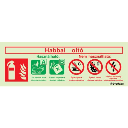Habbal oltó utánvilágító piktogram 85x240 mm M 11 23
