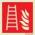Tűzoltó létra utánvilágító piktogram 150x150 mm M 12 06