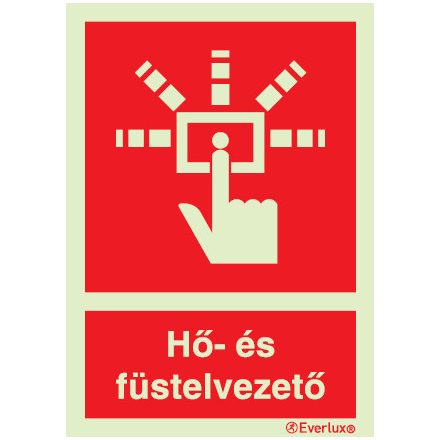 Hő és füst elvezető UV piktogram 150x200 mm M 12 50
