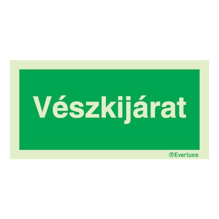 Vészkijárat UV piktogram 150x300 mm M 00 62