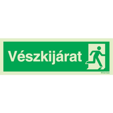 Vészkijárat utánvilágító piktogram jobbra 100x300 mm M 00 31