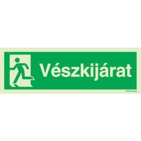   Vészkijárat utánvilágító piktogram balra 100x300 mm  M 00 32