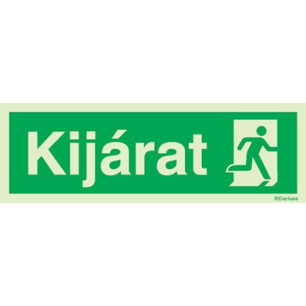 Kijárat utánvilágító piktogram jobbra 100x300 mm  M 00 81