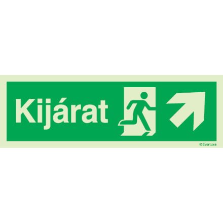 Kijárat utánvilágító piktogram jobbra 150x400 mm  M 00 81