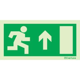   Menekülési útirányt jelző utánvilágító piktogram előre jobb 200x100 mm  M 01 36