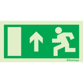  Menekülési útirányt jelző utánvilágító piktogram előre bal 200x100 mm M 01 37