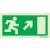 Menekülési útirányt jelző utánvilágító piktogram jobbra fel 200x100 mm  M 01 38