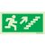 Menekülési útirányt jelző utánvilágító piktogram lépcsőn jobbra fel 200x100 mm  M 01 43