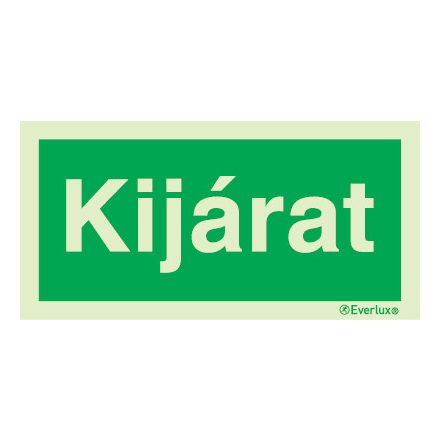 Kijárat UV piktogram 300x150 mm M 00 61