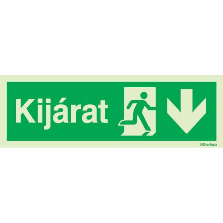 Kijárat jobbra le 400x200 mm UV piktogram M 00 75