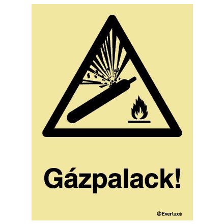 Gázpalack!  UV piktogram 150x200 mm M 22 09