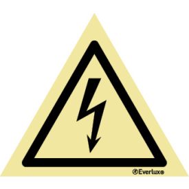 Áramütés veszélye UV pikt. 200x200 mm