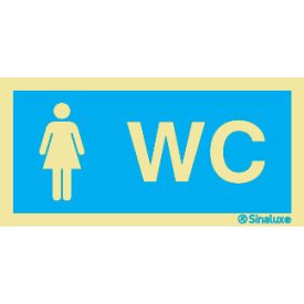 Női WC UV piktogram 200x100 mm