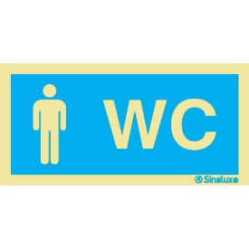 Férfi WC UV piktogram 200x100 mm 